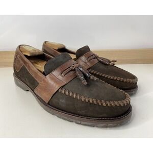H.S. Trask Penny Tassel Loafers Brown Leather Suede / Men's 11